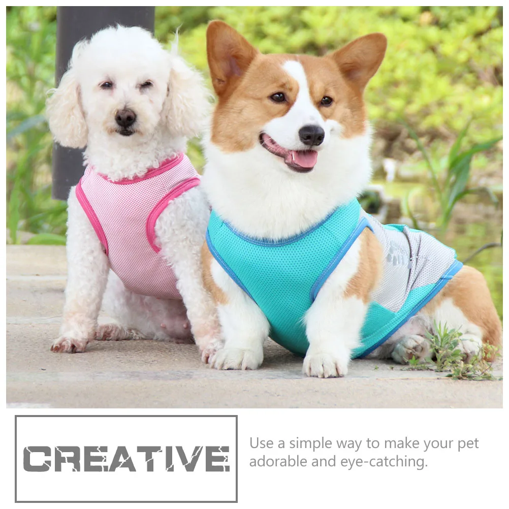 

Pet Cooling Vest Summer Dog Clothes Fashionable Puppy Outfit Lightweight Breathable Fabric Comfortable Durable Design Small Pets