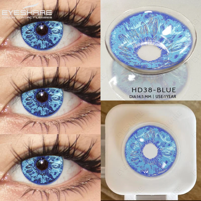 EYESHARE Anime-Zubehör Augenlinsen 1 Paar Cosplay Farbige Kontaktlinsen für Augen Verrücktes Halloween-Make-up Farbige Augenlinsen – Detail 26