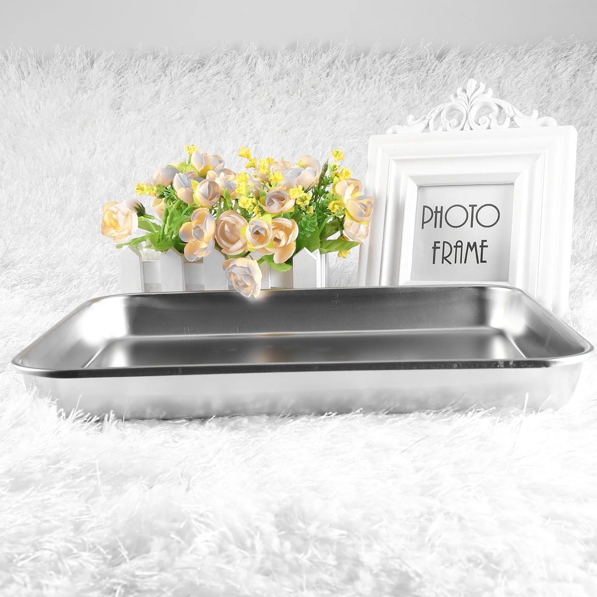 

Stainless Steel Tray Rectangular Medical Plate Flat Instrument Tray For Hospital Clinic Dentistry Tattoo Piercing Reusable