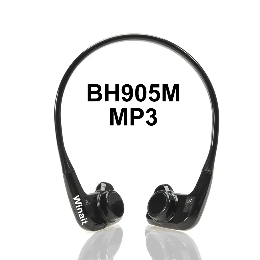 Small Head Mounted Ipx8 Waterproof Bone Conduction Mp3 Player