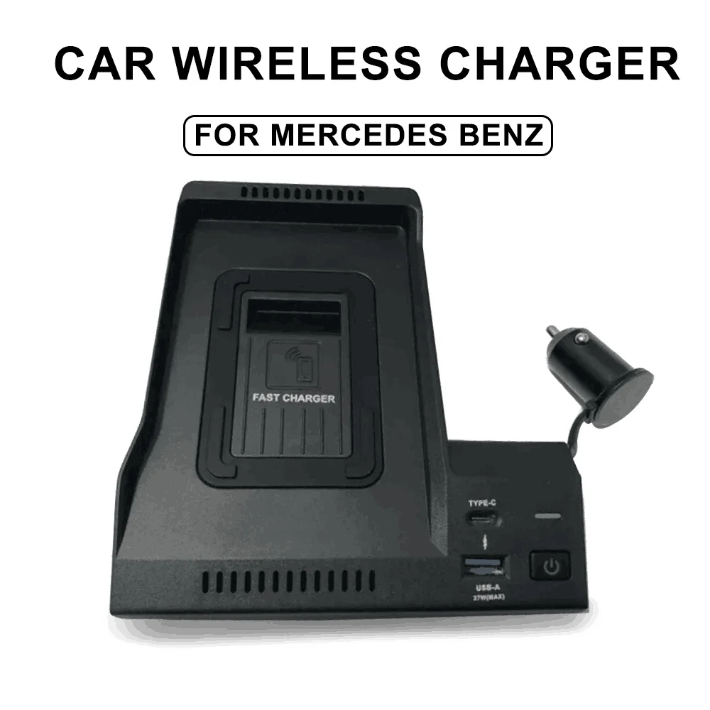 Fast wireless charger for Mercedes Benz W213 E-Class E200 E300 E260 phone holder mobile mount charge charging stand pad Interior