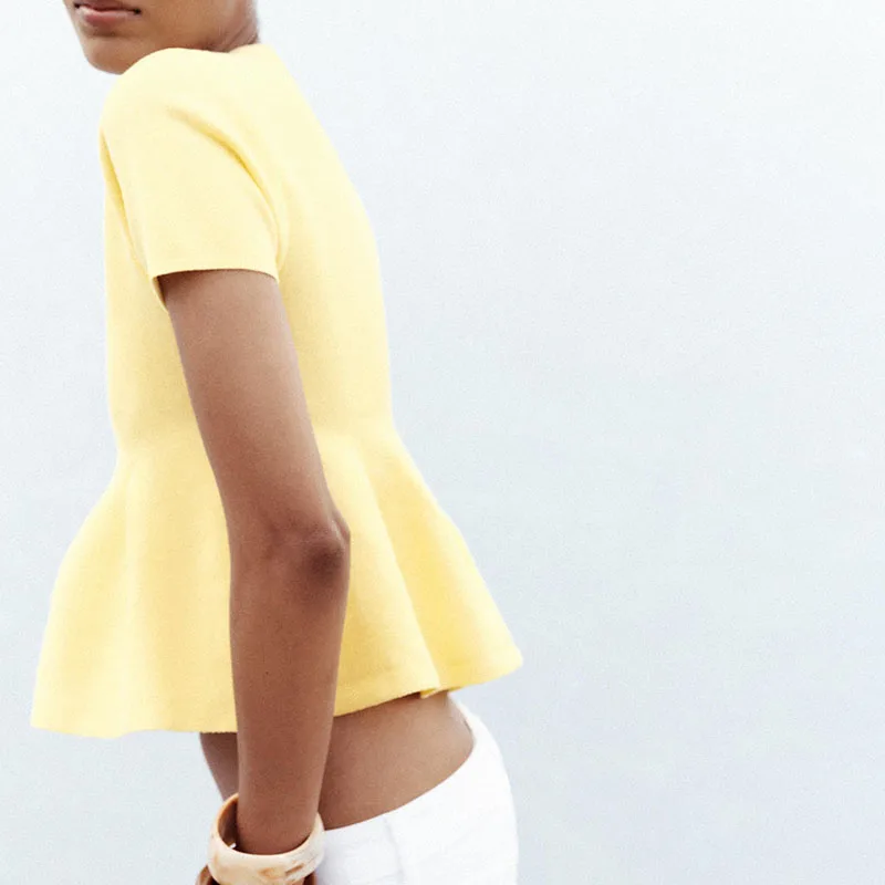 

Summer New Women's Knitted ort Sve round Ne Outerwear Slim Fit Commute Sle Pure Color Button up Cardigan