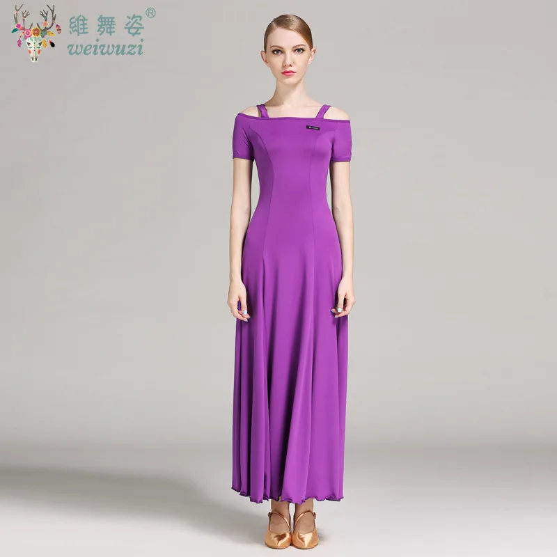 Elegante vestido de competição de dança de salão feminino vestido de valsa padrão trajes de dança moderna roupas de desempenho de salão de dança da menina