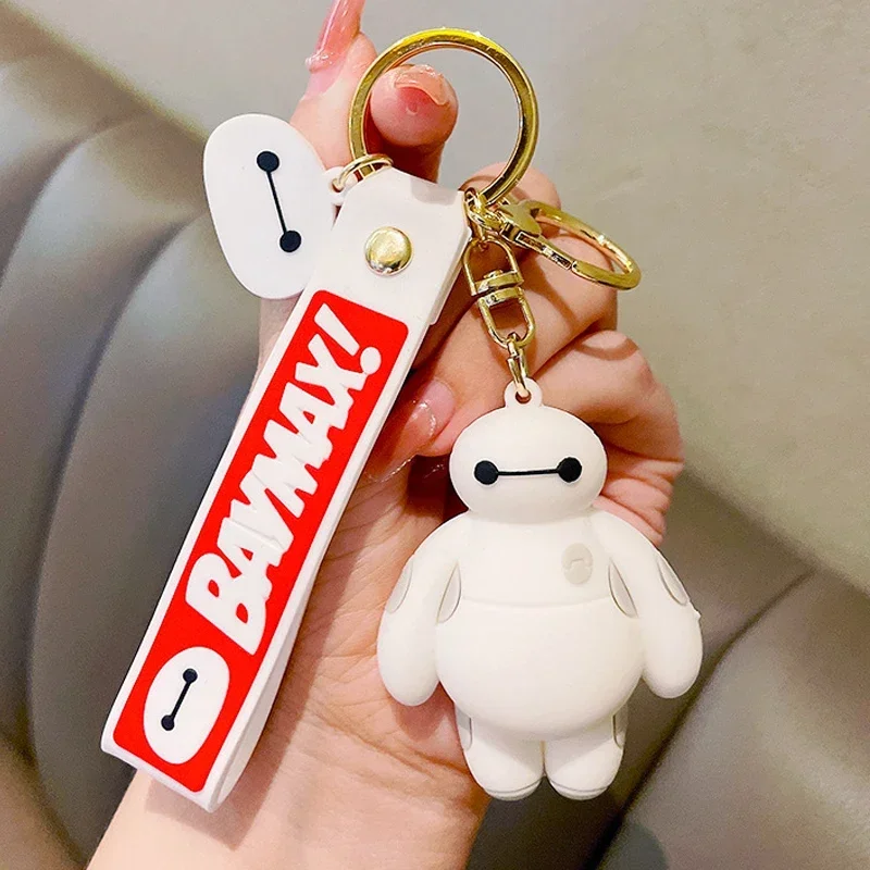 

Cartoon Disney Baymax Big Hero 6 Keychains Anime Doll Pendant Keyring for Boys Girls Figure Accessories Gifts Kwaii