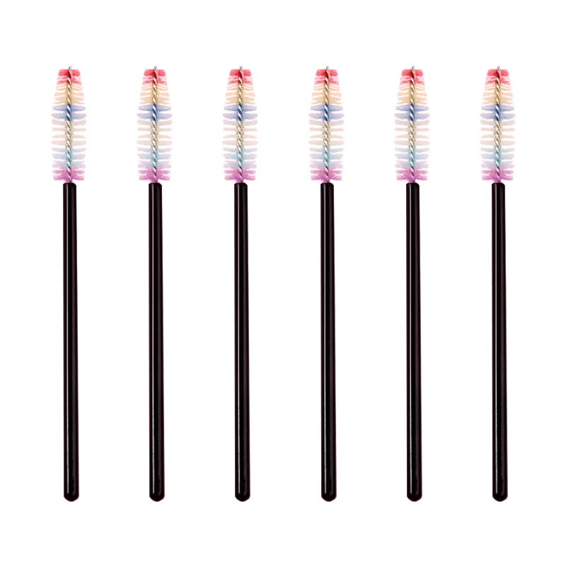 50pcs Colored Eyelash Brush Lash Mascara Wand Eyelash Curler False Lash Extension Tool Bendable Brow Brush Comb