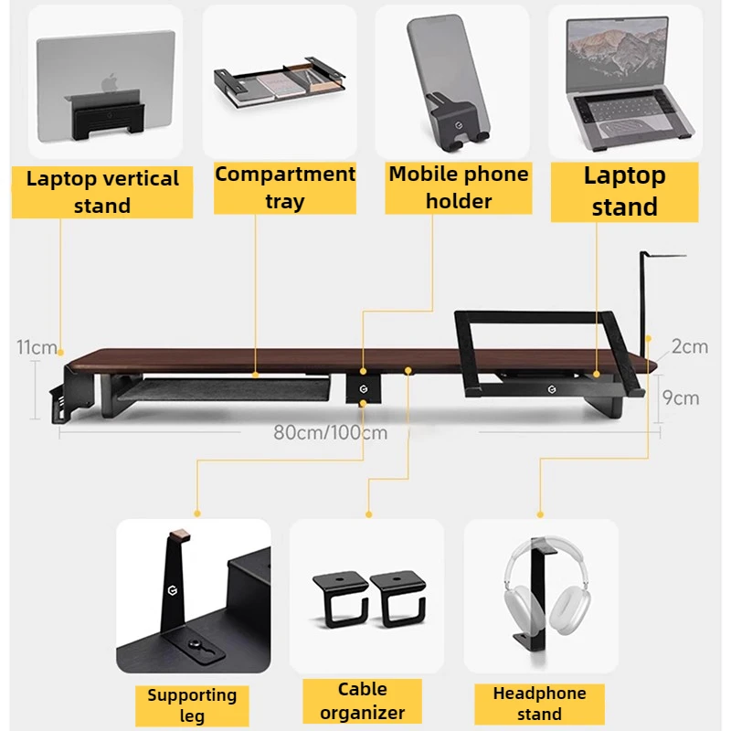 Z3 Pro Modular Display Height Rise Racks Set Desktop Storage Accessories Phone Holder Laptop Stand Headphone Computer Elevated