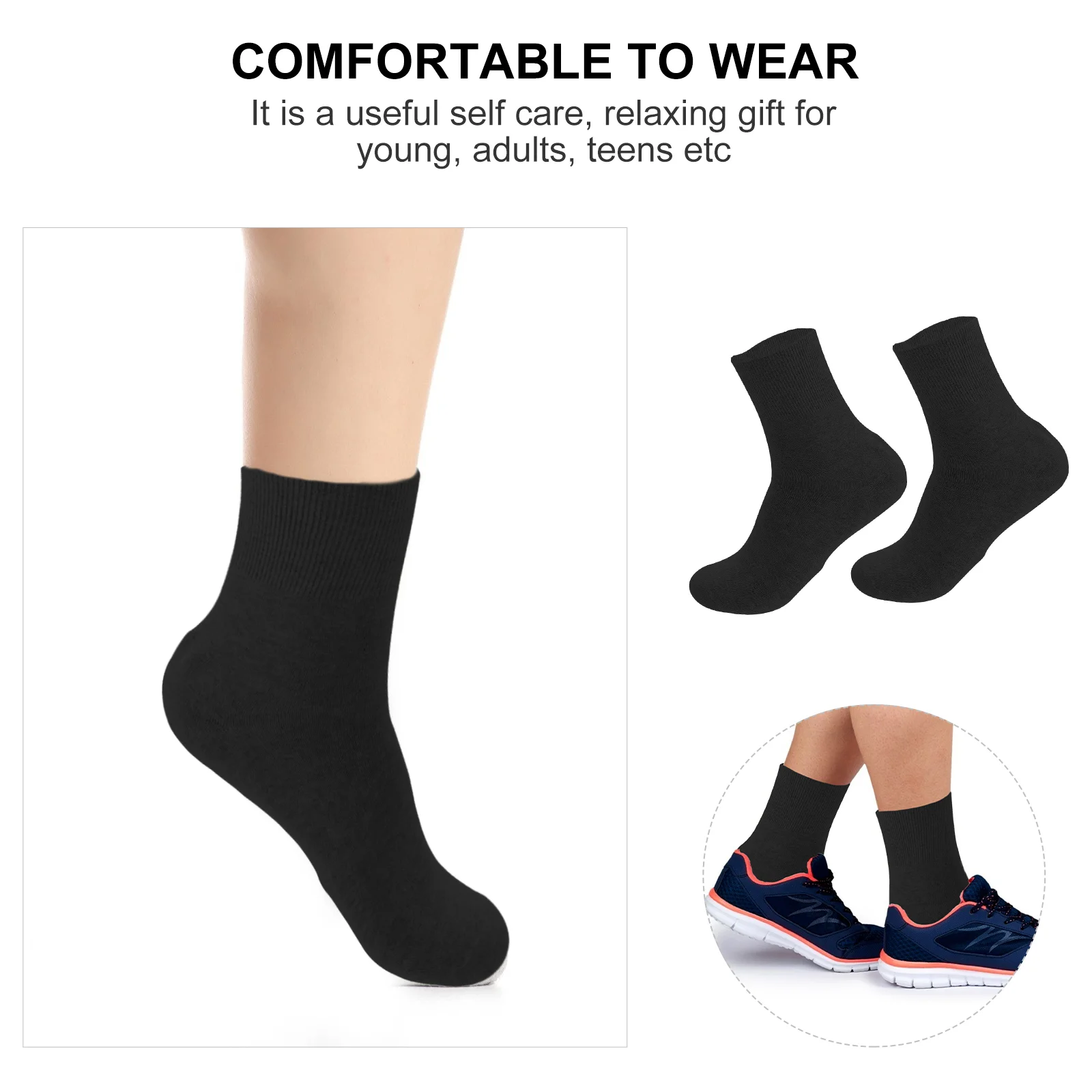 2pcs Men Moisturizing Socks Feet Care Treatment for Dry Cracked Rough Skin Men Socks Feet Treatment Sock