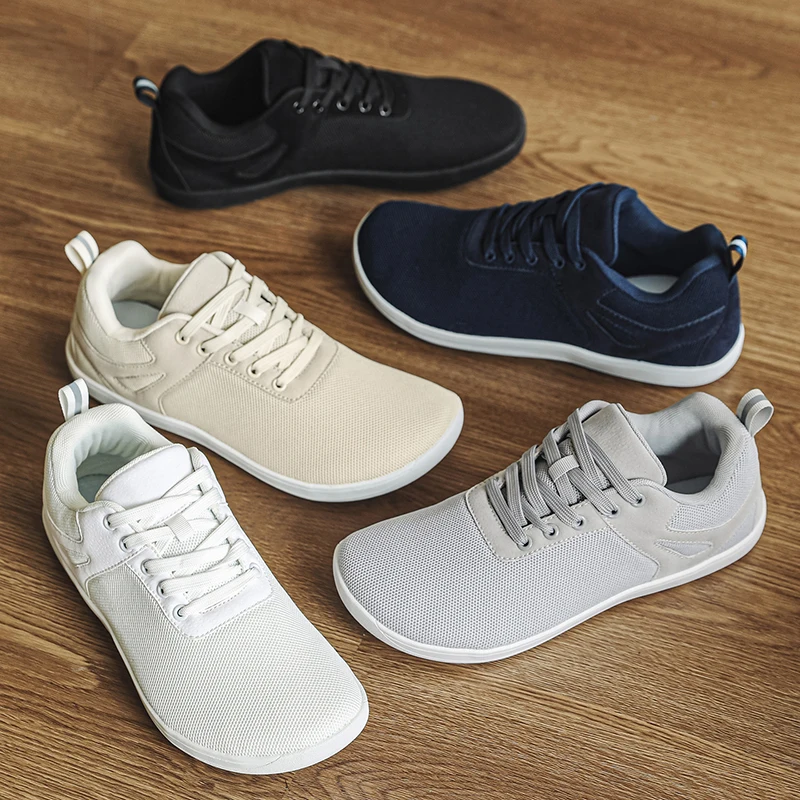 

Wide Toe Barefoot Shoes Mens Minimalist Walking Sneakers Zero Drop Non-slip Casual Shoes Outdoor Breathable Women Mesh Shoes