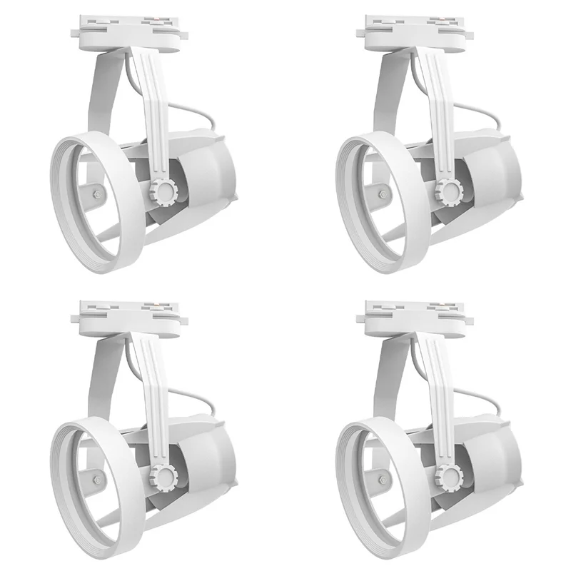 abru-4x-ランプベース-トラックライトブラケット-調整可能-e27-par30-スポットライト-トラックライトブラケット-商業および家庭用-ホワイト