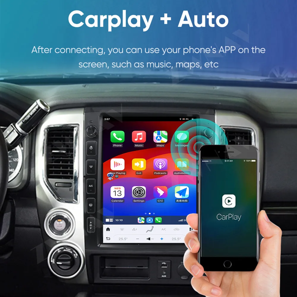 

Android 14 GPS-навигация Беспроводной Carplay 13-дюймовый сенсорный экран для Nissan Titan 2016-2019 WIFI Android автоматический головное устройство Auto