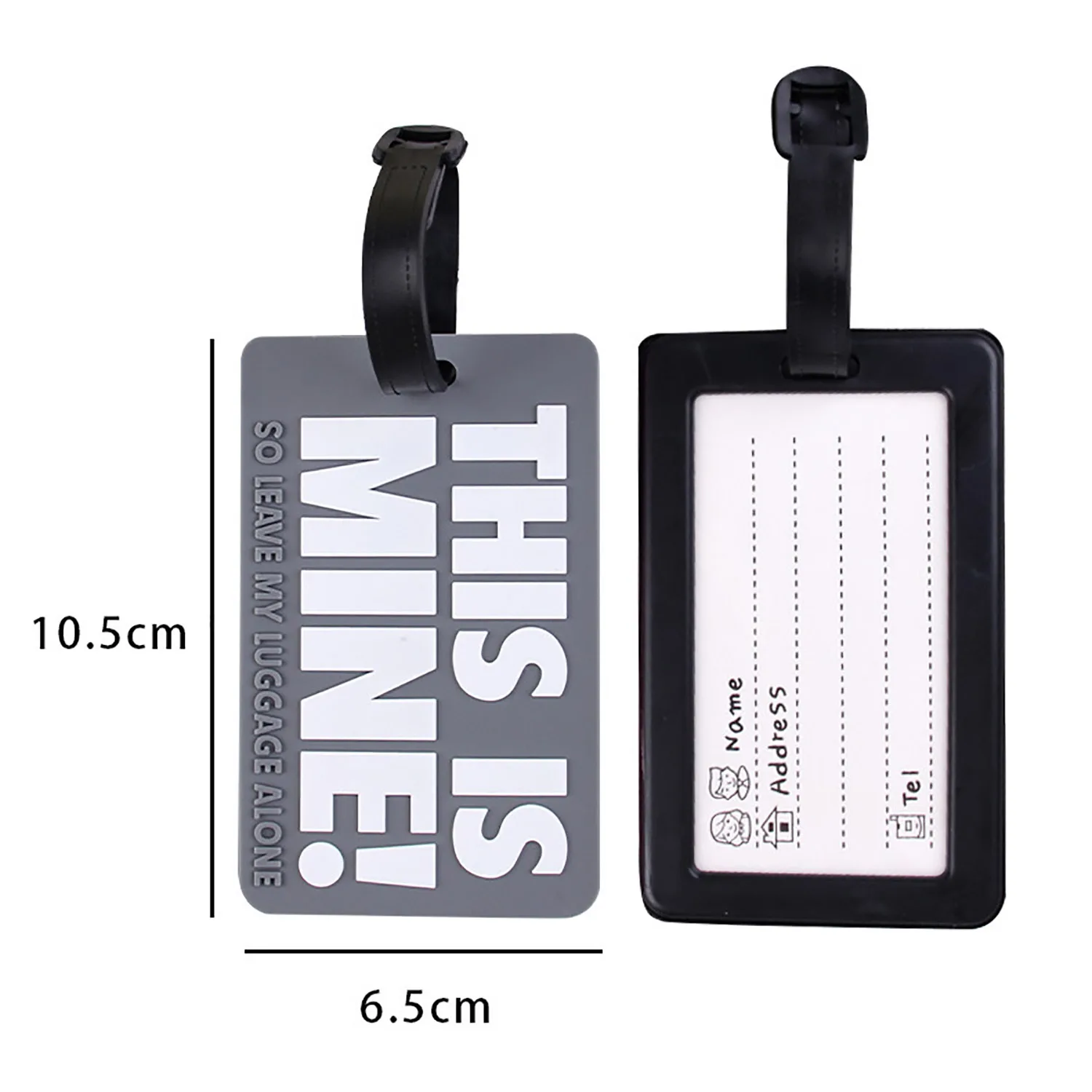 Men Women PVC Cute Luggage Tag Suitcase Address Label Baggage Boarding Bag Tag Name ID Address Holder Travel Accessorie