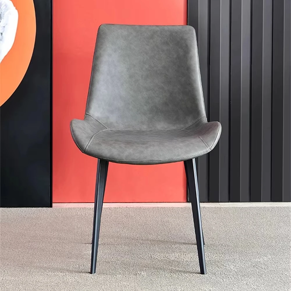 

Hot Sales Minimalist New High-end Light Luxury Ironwork Backrest Modern Simple Home Hotel Stools Furniture Soft-padded Dining