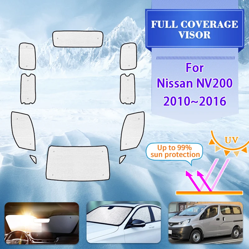 

Car Full Covers Sun Visor For Nissan NV200 Evalia Accessories Vanette 2010~2016 2015 Car Window Visor Sunshade Cover Accessories