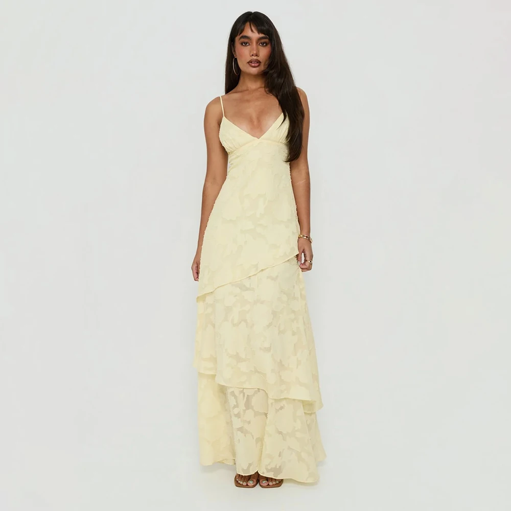 Elegant Evening Dresses Spaghetti Strap V-Neck Lace Women's Formal Evening Dresses Luxury Prom Dresses For Special Occasions