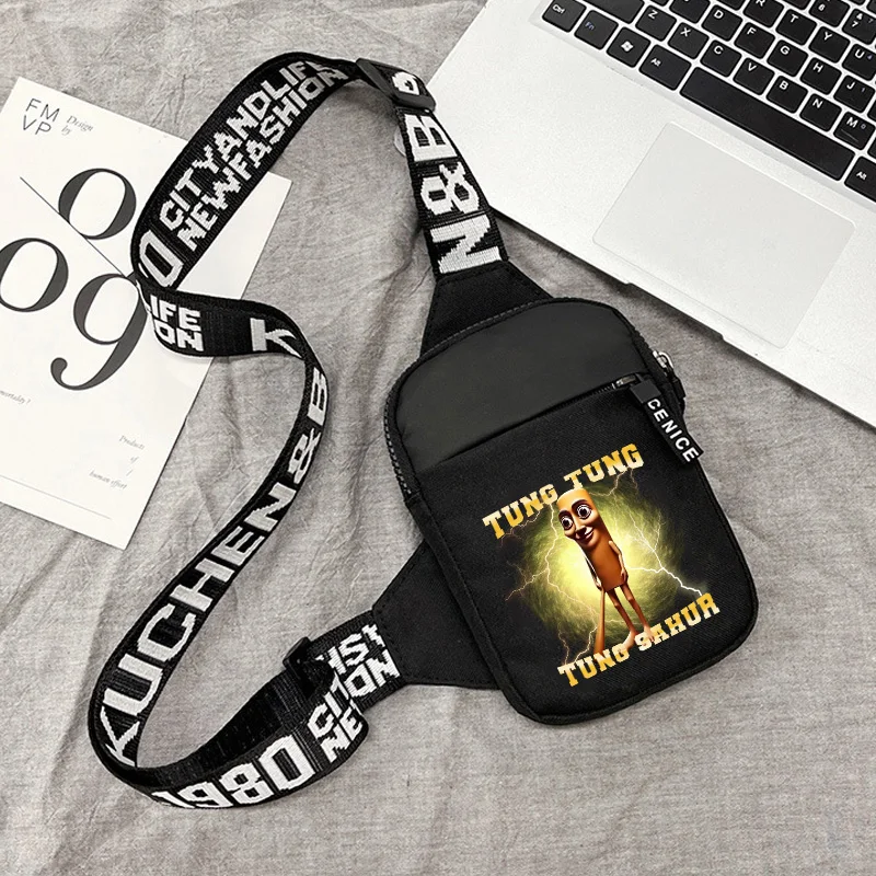 Tralalero Tralala Crossbody Bags Men Tungtung Sahur Brainrot Shoulder Bag Boys Outdoor Sport Chest Pack Travel Messenger Pouch