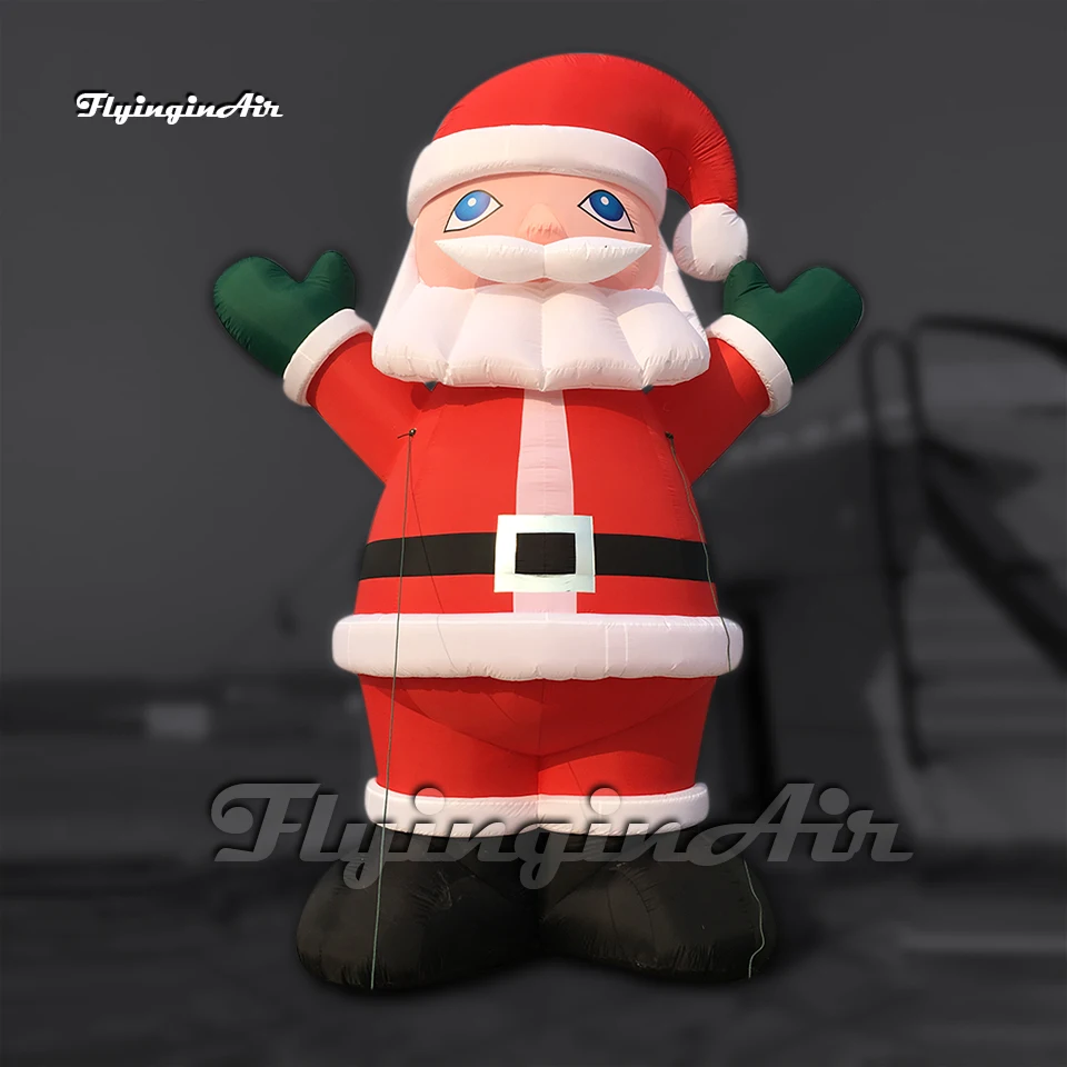 Lovely Red Giant Inflatable Santa Claus Father Christmas Model For Xmas Outdoor Decoration