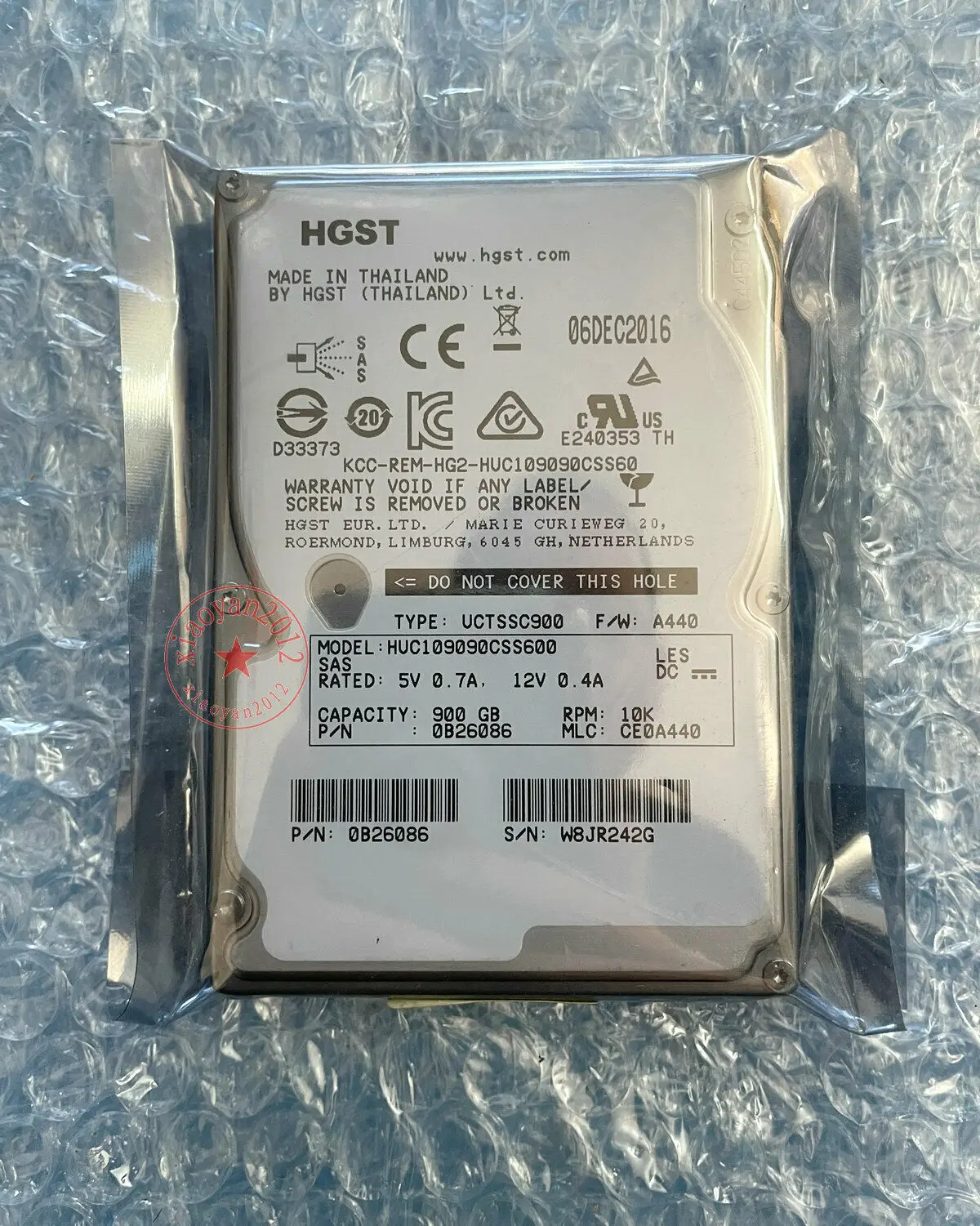 Imagem -02 - Disco Rígido de Hdd para Hgst Huc1090css600 900gb 10k 25 Gbps 64m Sas Hdd