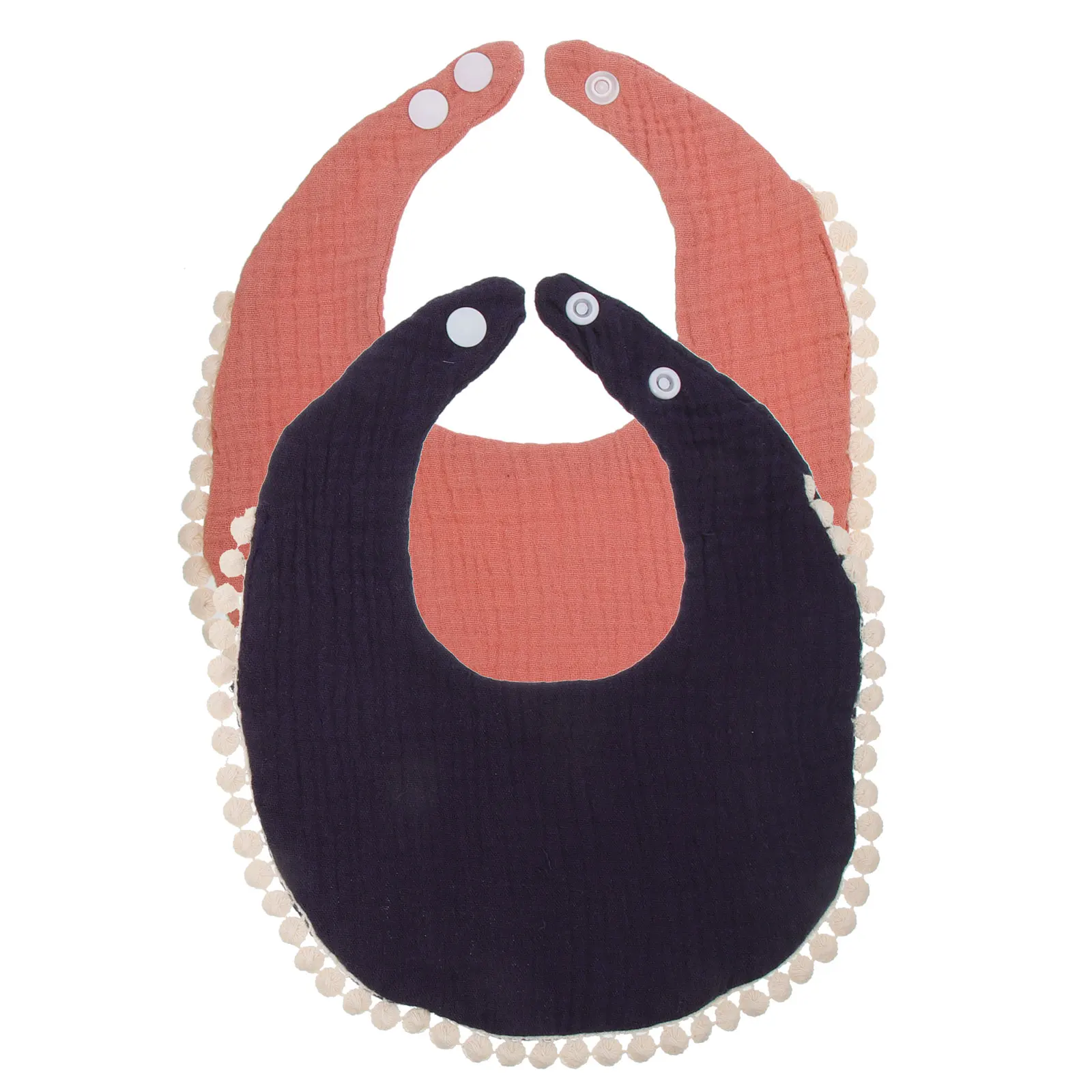 

2 Pcs Children's Saliva Wipes Baby Food Bib Drool Bibs Toddler for Newborn Cotton Cloth