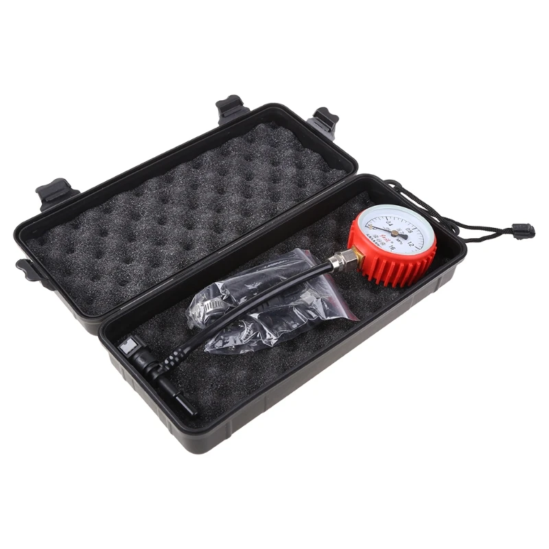 

Pressure Tester Gauge with Storage Box 0-1.6Mpa Pressure Gauge Suitable for Household Workshop with for Ca