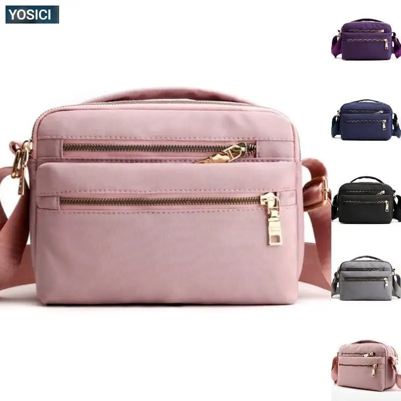 Fashion Shoulder Bags Waterproof Nylon Messenger Bag Multi-layers Large-capacity Wallet Women Crossbody Bags