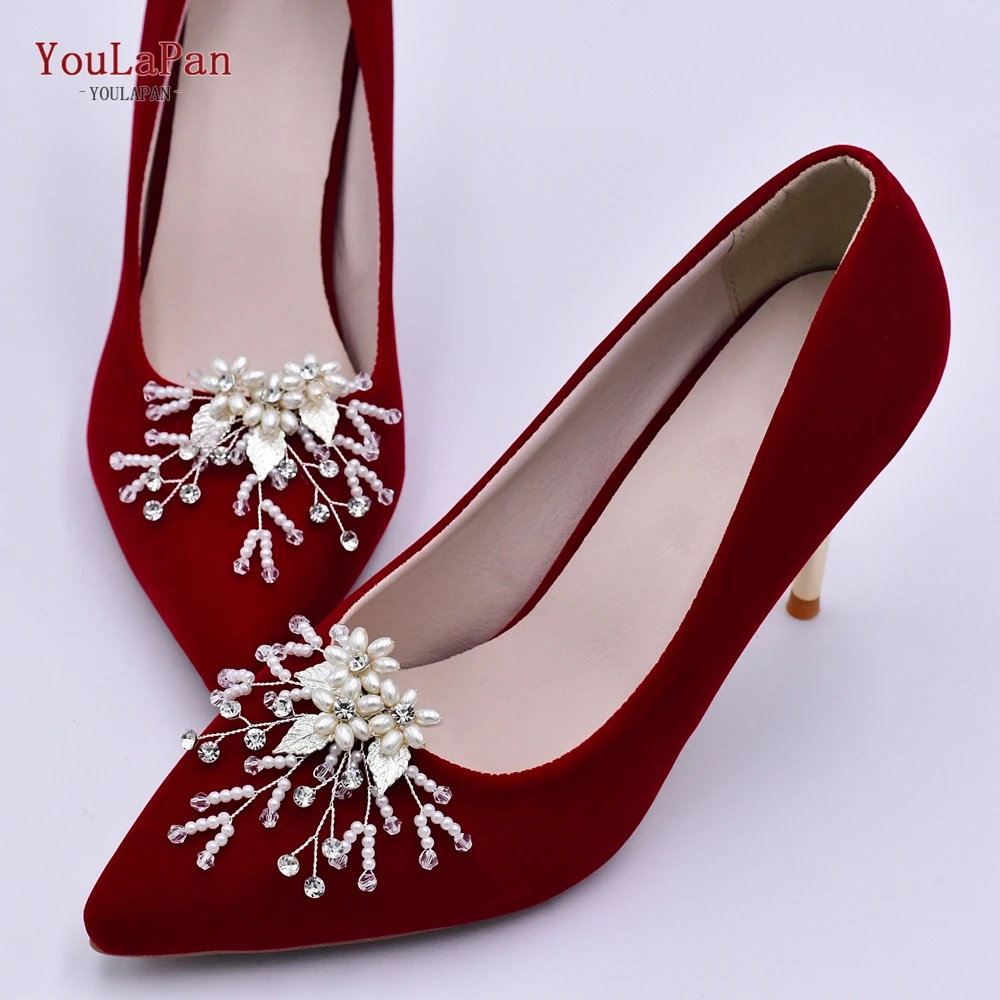 TOPQUEEN Fashion DIY High Heel Decoration Removable Clip Wedding Shoe Buckle Charms Accessories Women Bride Shoes Clips X08