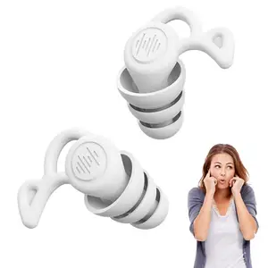 3 Layer Soft Silicone Ear Plugs Tapered Reusable Sleep Noise Reduction Earplugs Sound Insulation Ear Protector