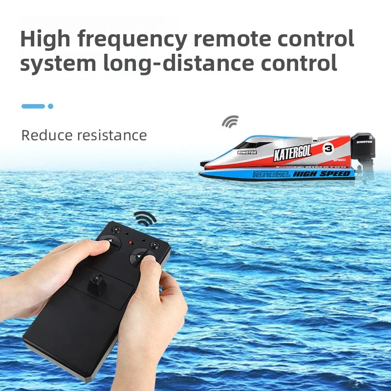 Xmas Mini 2.4g wireless remote control racing boat electric radio control boat children water toy speedboat rc boat wholesale