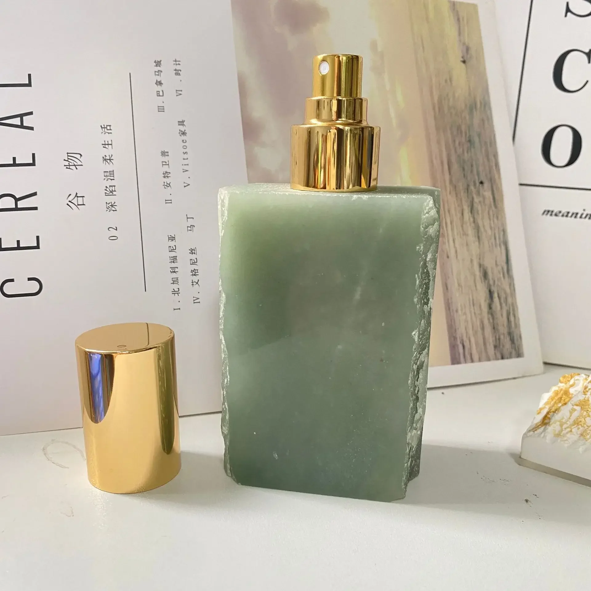 Spray Bottle 30ml Natural Crystal Jade Aromatherapy Essential Oil Perfume Atomizer Refillable Bottle Spa Beauty Salon Therapy image 3