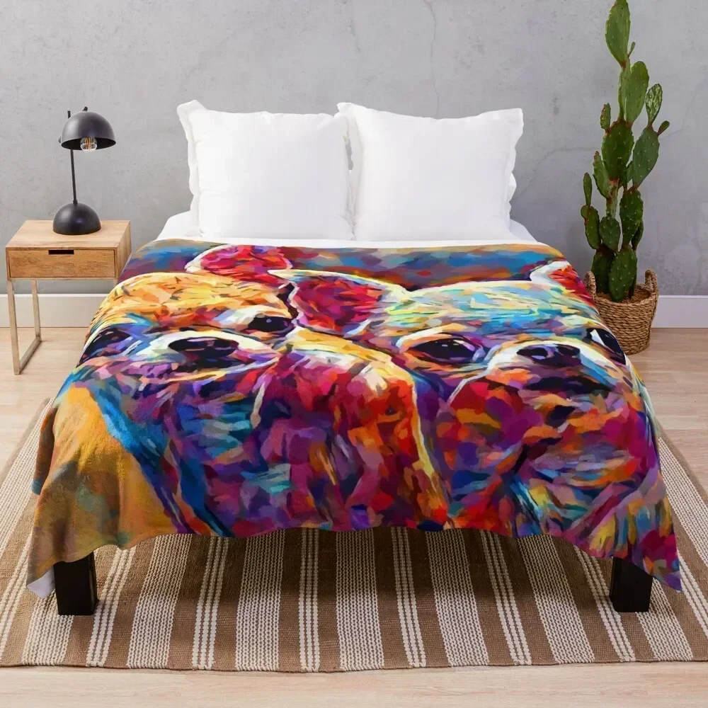 Chihuahua Bros Throw Blanket Fuzzy Plush Throw Blanket for Sofa Chair