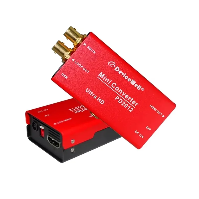 2026 Best Seller DeviceWell PD2012 12G SDI Video Converter Monitor 4K Broadcasting Video Splitters & Converters