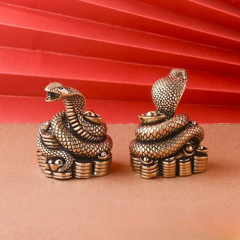high-end-new-pure-brass-twelve-zodiac-animal-home-decorations-snake-zodiac-copper-ornaments-wealth-attracting-small-copperware