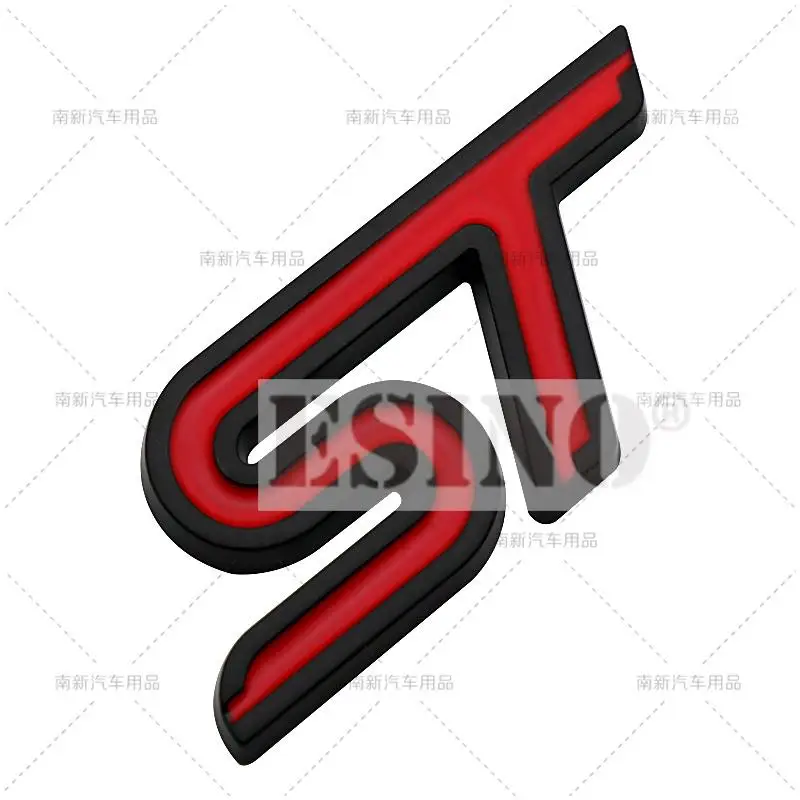 3D ST Car Trunk Metal Badge Emblem For Car Rear Body Tailgate Accessories Adhesive Styling Badge for Ford Focus Fiesta Edge