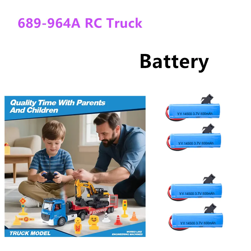 689-964A RC Truck  Battery 14500 3.7V 800mAh SM-2P Plug 689-964A RC Car Parts Battery