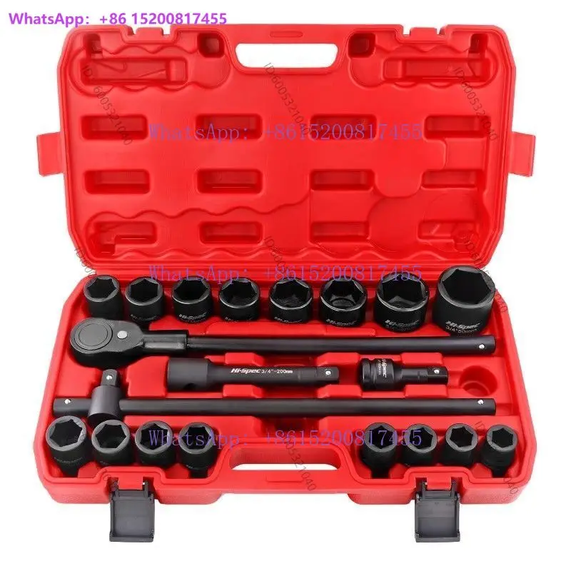 HiSpec heavy-duty socket tool set 3/4 hexagonal 12 angle air cannon pneumatic socket head auto repair set wrench