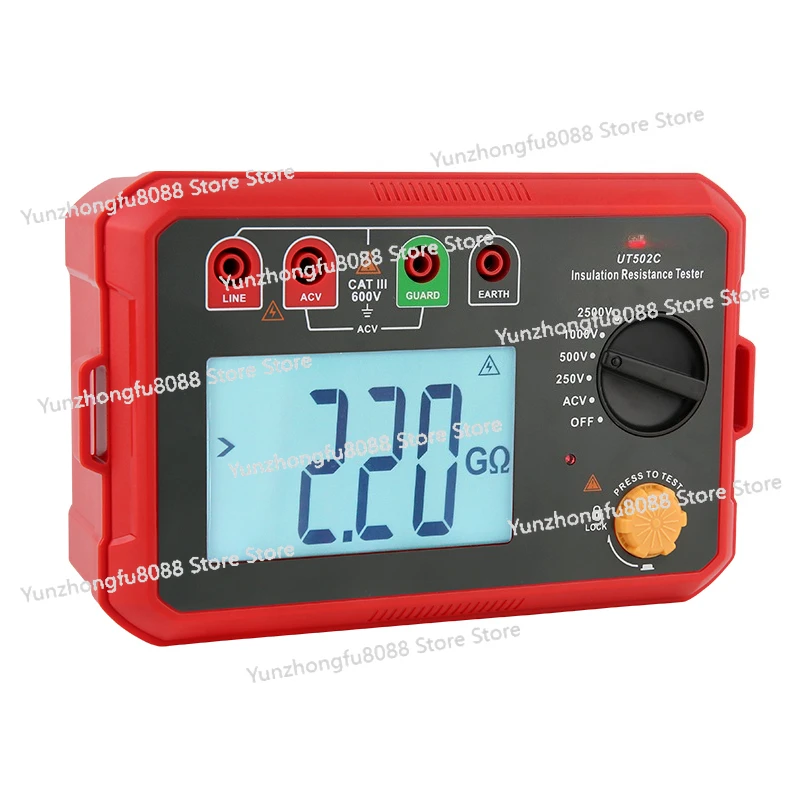 

UT501C Тестер сопротивления изоляции Высокоточный цифровой электронный и электрический измеритель встряхивания Тестер молниезащиты