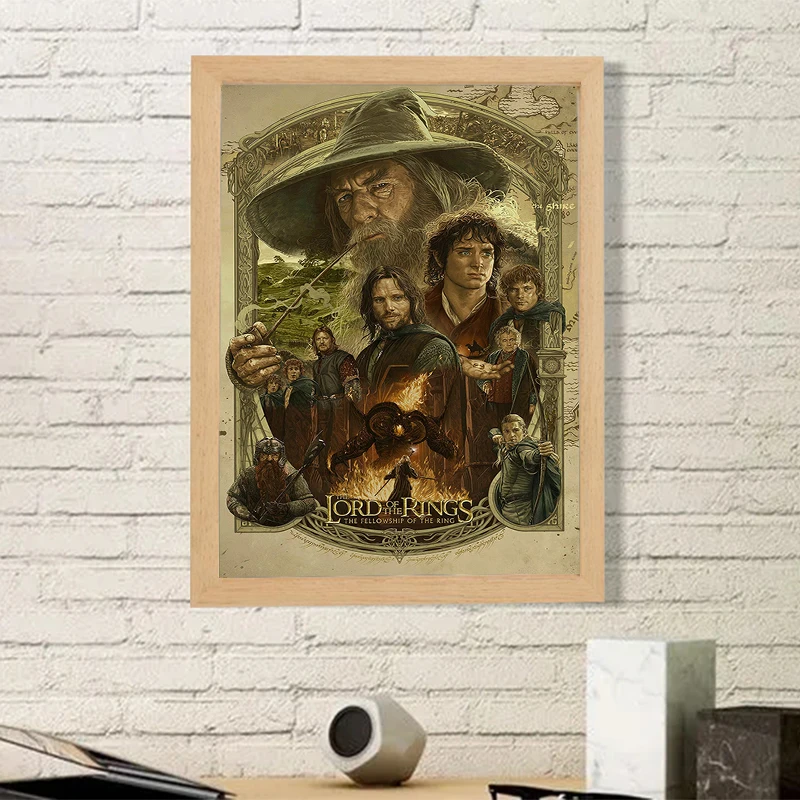 L-Lord Of The R-Rings Movie Poster Decorative Paintings Wall Decoration for Home Decore With Free Shipping Canvas Room Decor Art