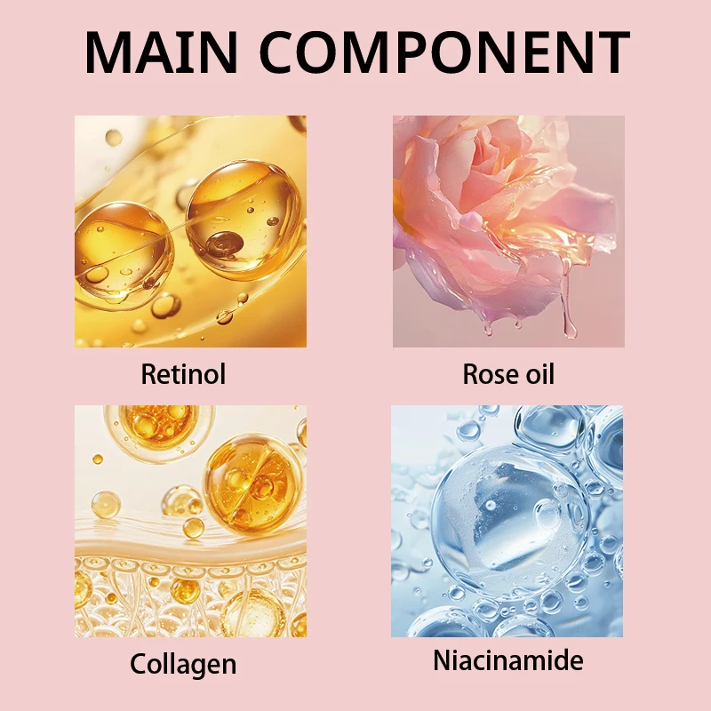 FDUAY Rose Capsule Serum 30Pcs, Moisturizing Firming Facial Capsules, Smooth Skin Texture for All Skin Types