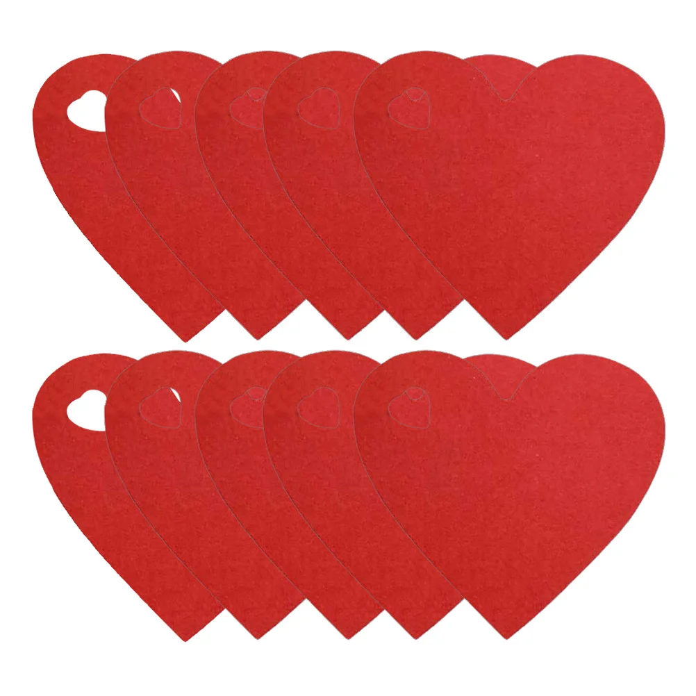 علامات عيد الحب للحقائب 200 قطعة ملصقات على شكل قلب أحمر علامات معلقة فارغة لتغليف الهدايا ديكور الحفلات مشاريع يدوية #3