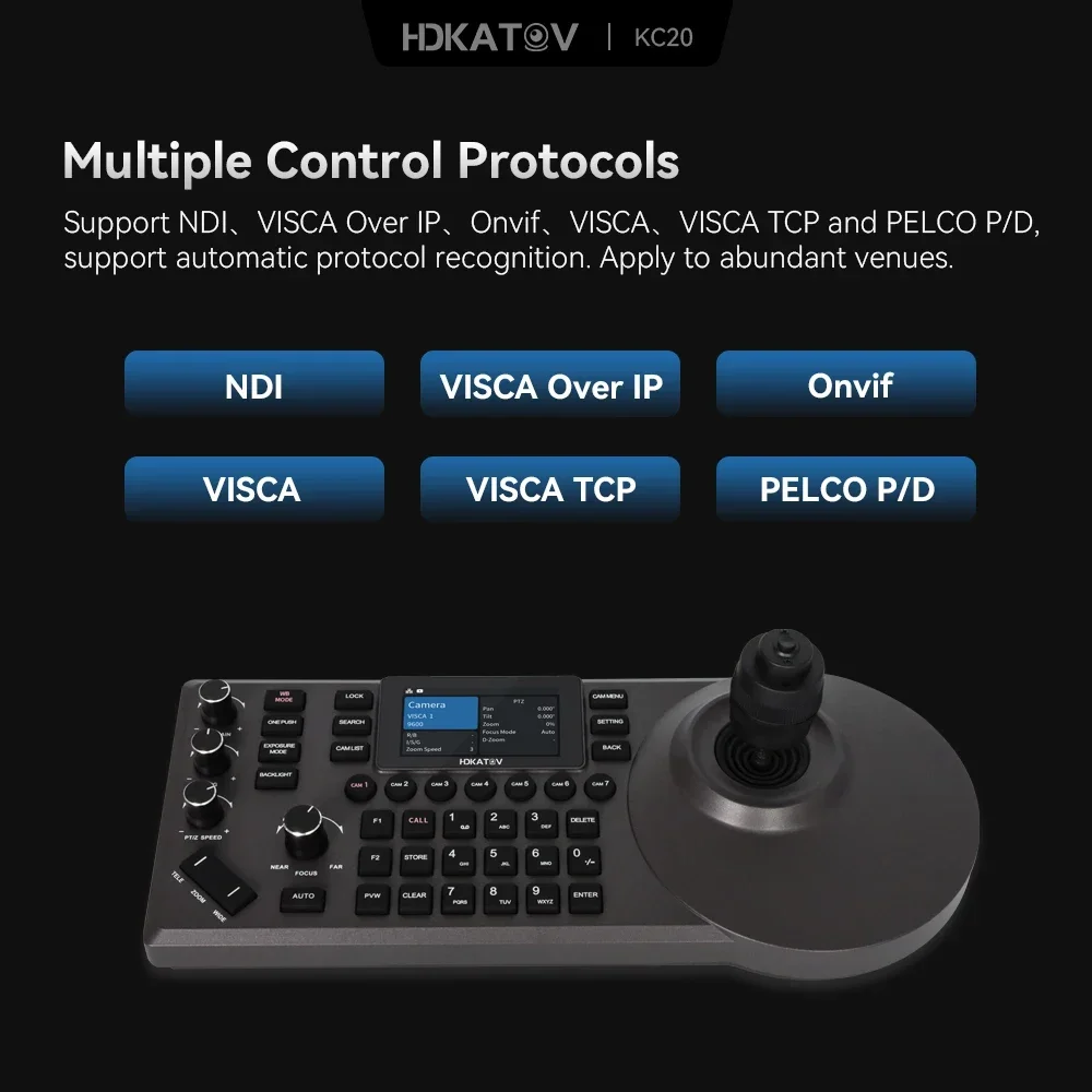 HDKATOV Broadcast studio equipment IP ptz cam era keyboard controller for live streaming broadcasting