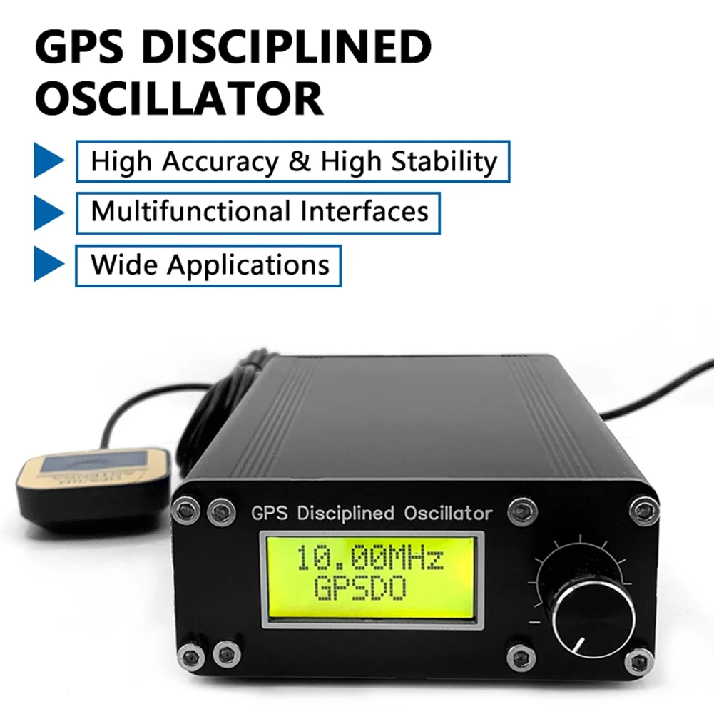 A10I GPSDO GPS Disciplined Oscillator 10MHz Square Wave GNSS GPS Disciplined Clock 1PPS GPS Clock for Audio Decoders