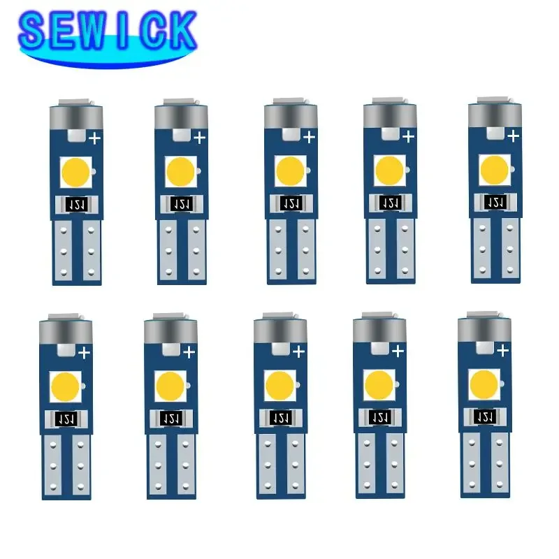 500pcs 12V canbus T5 58 74 286 W1.2W Super Bright 3030 LED 3SMD wedge LED Light Car Dashboard Instrument Cluster Panel Lamp Bulb