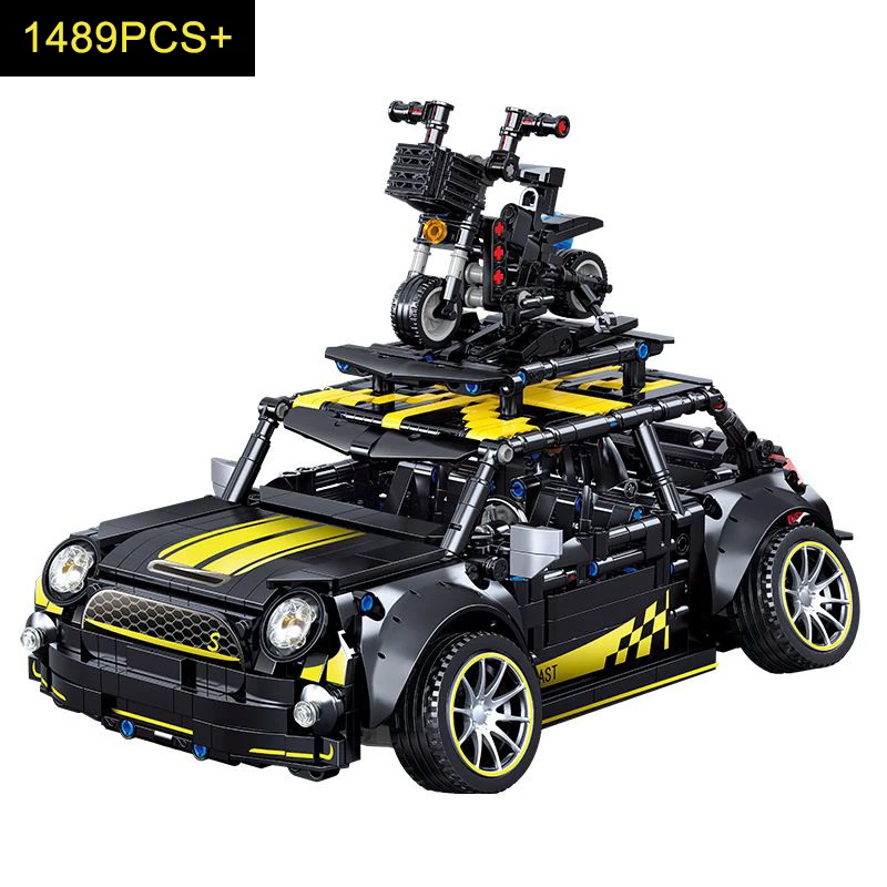 

1:14 Technical 1489pcs City Cooper Car Model Building Blocks RC Supercar MOC Sports Vehicle Bricks Toys For Kids Birthday Gifts