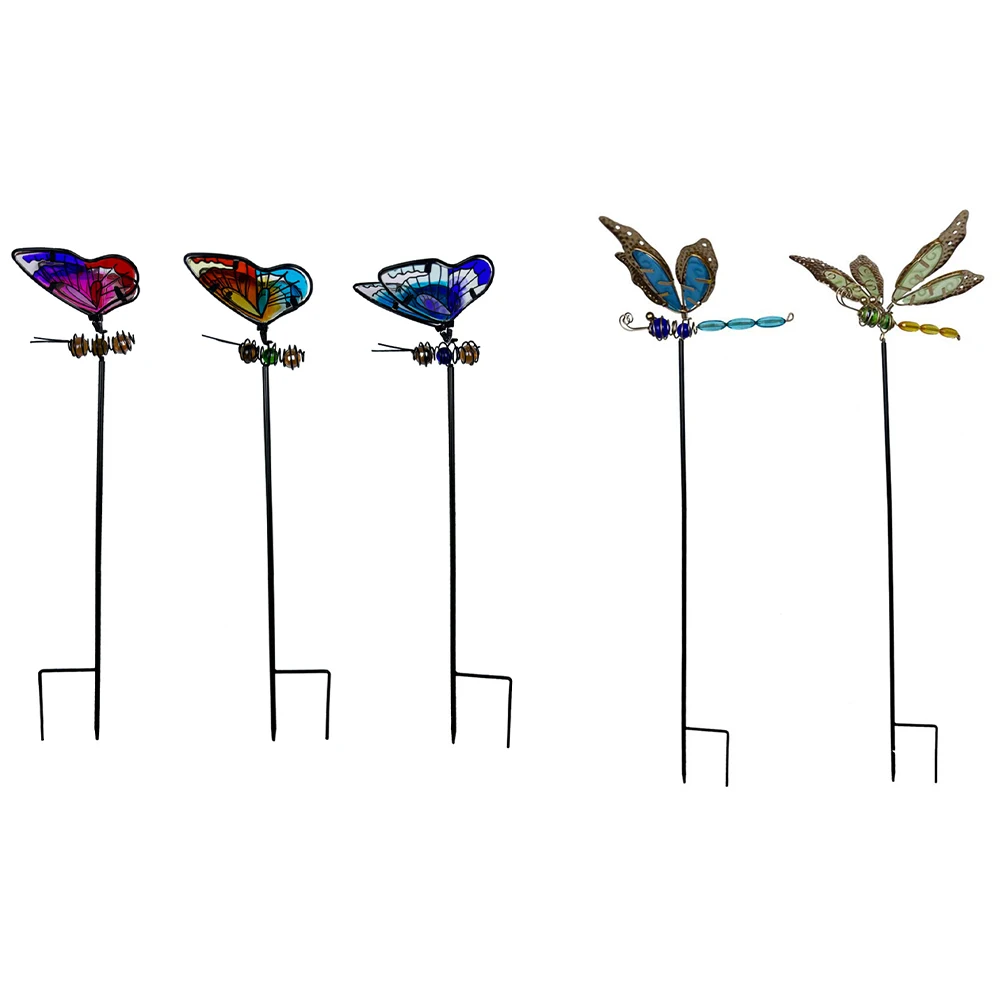 

Butterfly/Dragonfly Insect Yard Stake Metal Lawn Ornaments Decorative Garden Decorations for Plant Pot Flower Bed