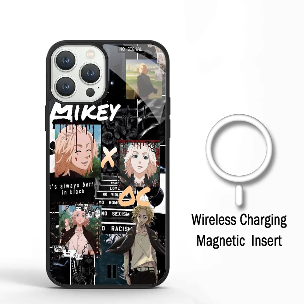 Tokyo Revengers Phone Case For IPhone 11 12 13 14 15 Plus Pro Max Mirror Acrylic Cover For Magsafe Wireless Charging