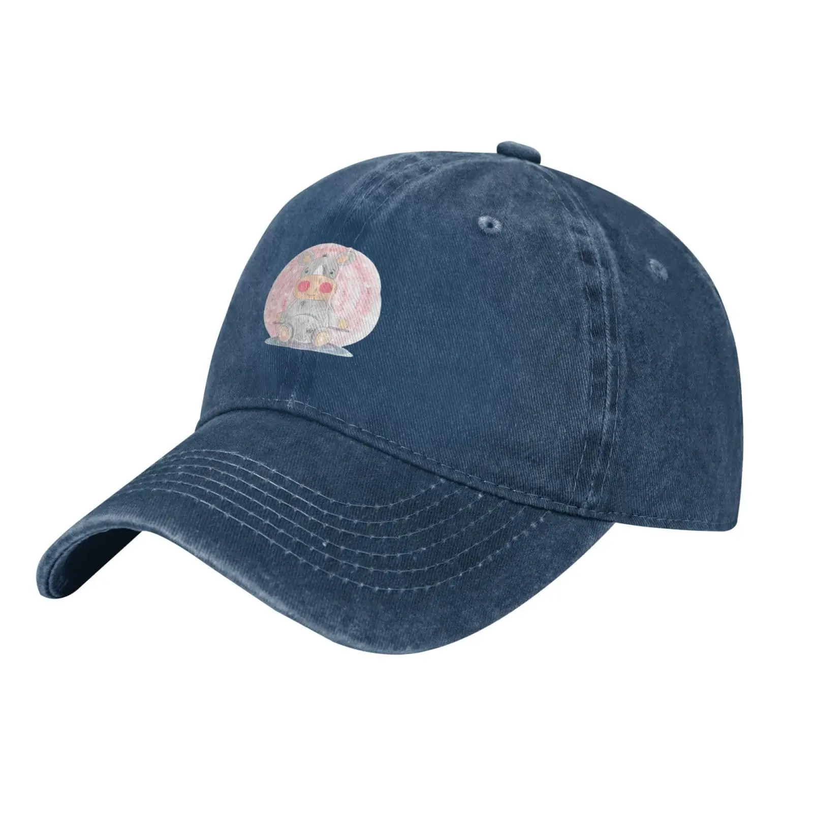 Gorra de béisbol de rinoceronte para hombres y mujeres, sombreros de mezclilla, gorras de camionero, sombrero de papá