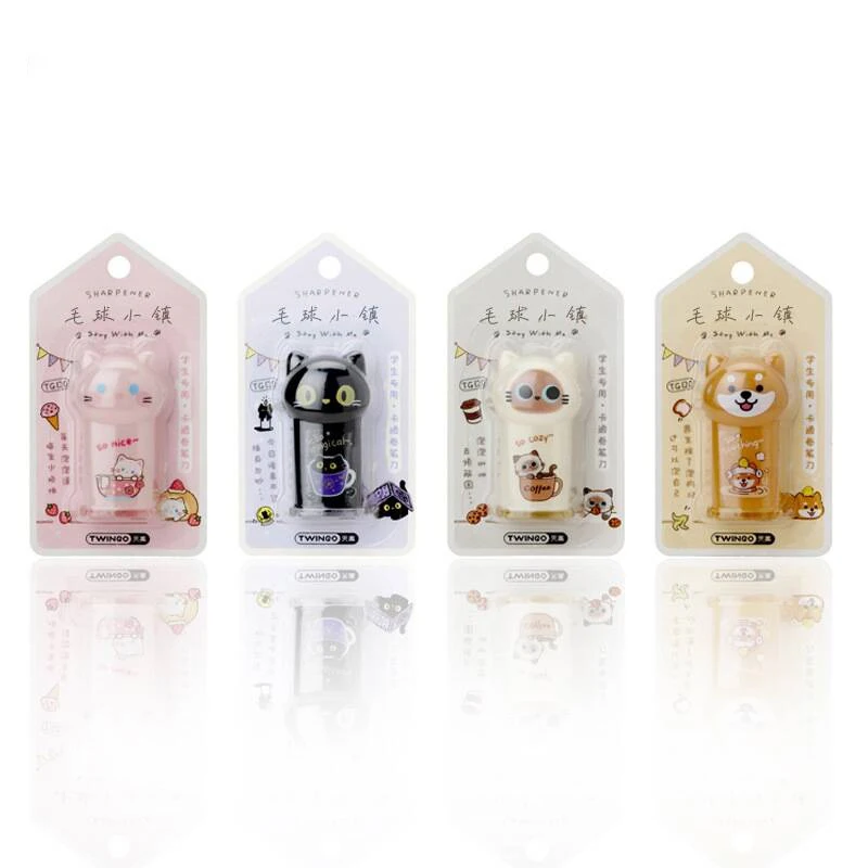 

24PCS/ лот KAWAII кошачий точильщик карандашей милый ручной механический нож канцелярские принадлежности школьные принадлежности подарок