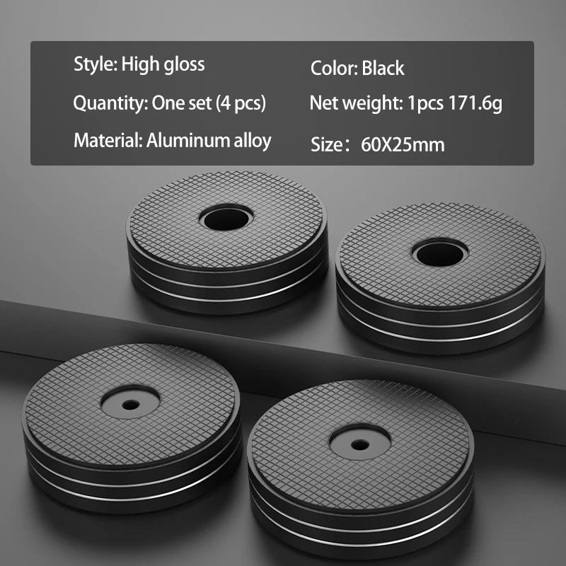 7. HIFI bantalan kaki 4 buah speaker bantalan kaki penyerap guncangan paduan aluminium penguat kartu suara braket antiselip bantalan kaki penggunaan ganda