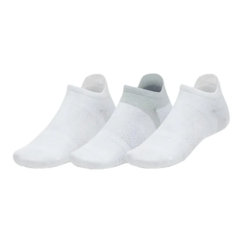 Under Armour Ankle Socks Unisex 3 Pack White 1386237-100