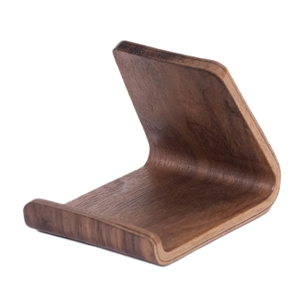 

Stable Solid Wood Phone Holder Universal Minimalist Smartphones Support Bracket Elegant Portable Desk Cell Phone Holder