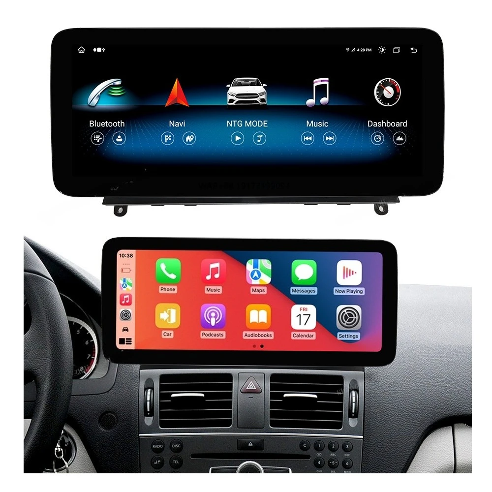

ZLH 10.25 12.3inch Android 13 Touch Screen Carplay Auto for c Class W204 NTG4.0 2008 2010 DVD Play Navi Video